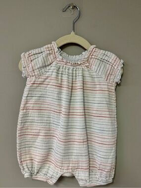 aden + anais White and Blue Baby One-Piece